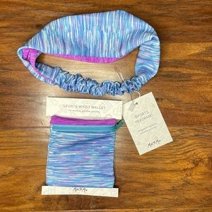Sports headband and wallet wristlet